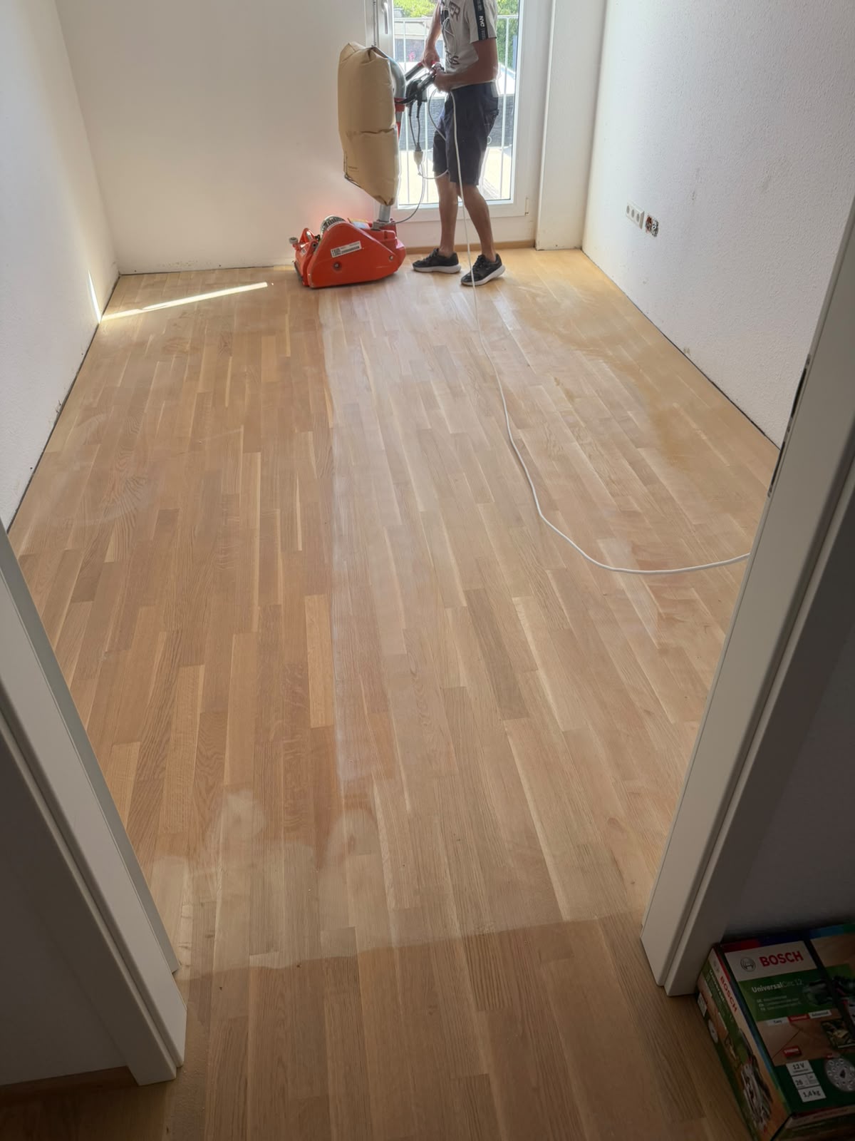 Geschliffener Parkettboden – Aufnahme aus unseren Arbeiten